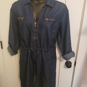 Zippered denim dress: size 20
